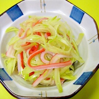 隼人瓜とカニカマの酢の物